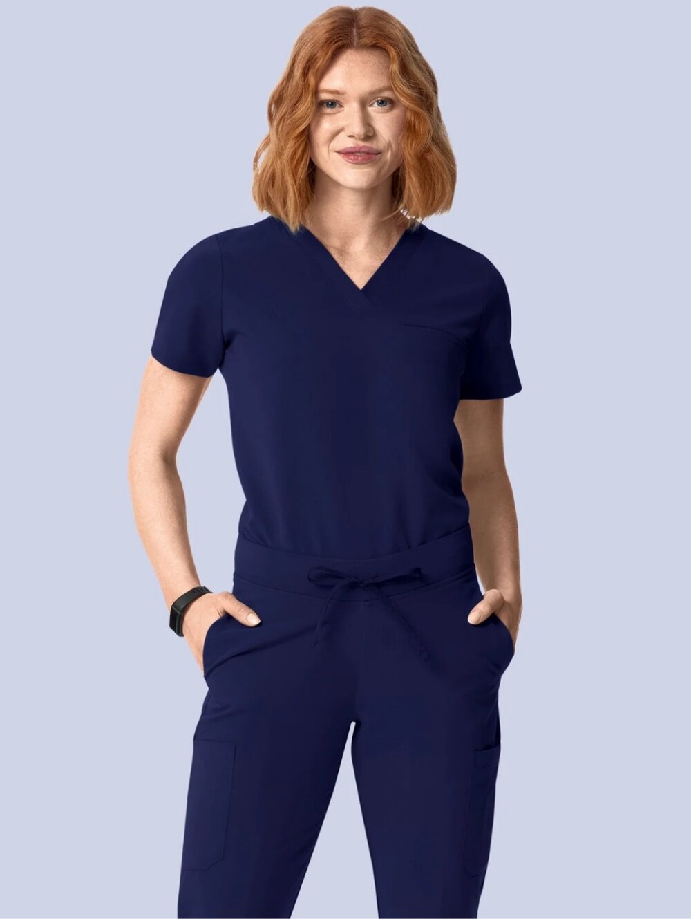 Mandala One Pocket Top Navy- L